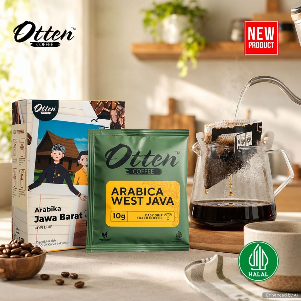 Otten - Drip Coffee Kopi Arabica West Java Single Origin Isi 5 Sachet