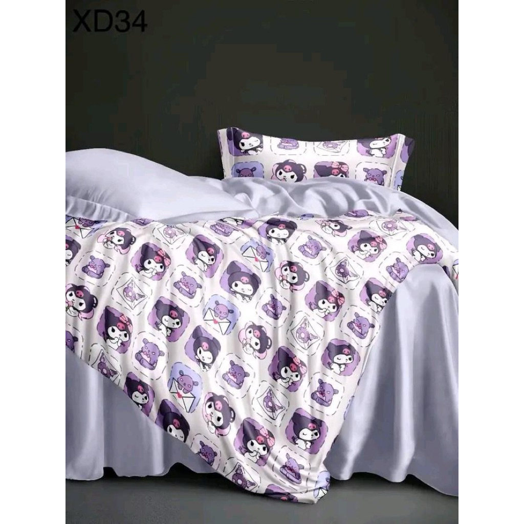 sprei kain sutra tencel s60 anak cute girl baby kuromi cinamorol kitty rabit ada 9 motif