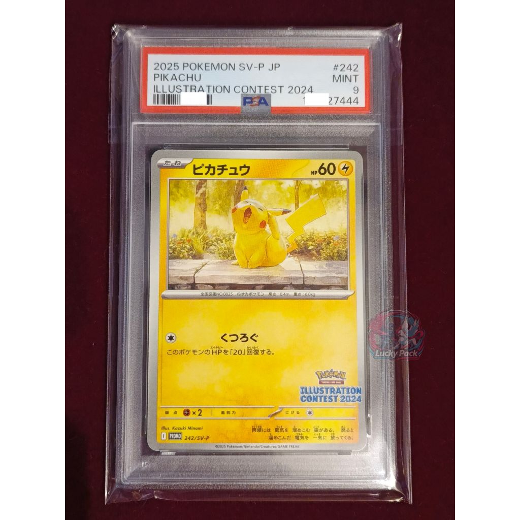 Kartu Pokemon Pikachu Illustration Contest 2024 Promo Card 242/SV-P JAPAN TCG PSA AR MUR Kilat Rasi 