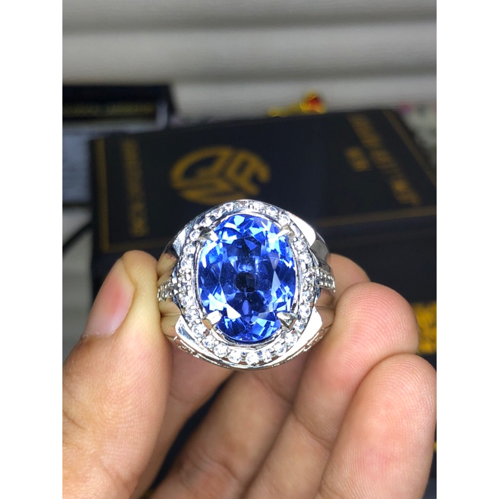 CINCIN BATU NATURAL TANZANITE MEMO LAB