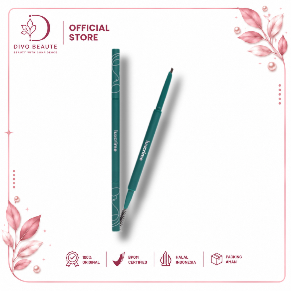LUXCRIME Slim Triangle Precision Brow Pencil - Dark Brown | Brown | Ash