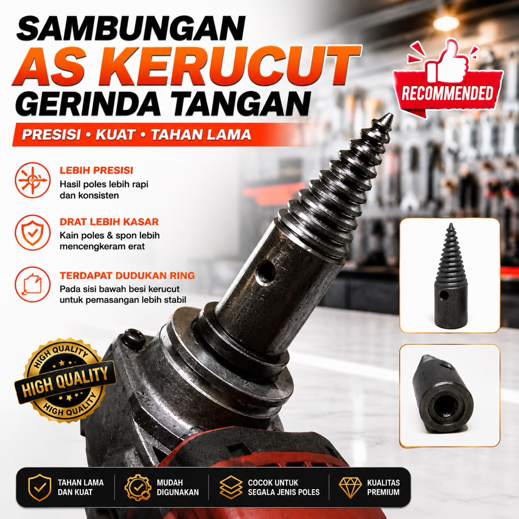 AS KERUCUT GERINDA TANGAN As Poles Kerucut Gerinda Tangan sambungan kerucut gerinda Panjang 8cm