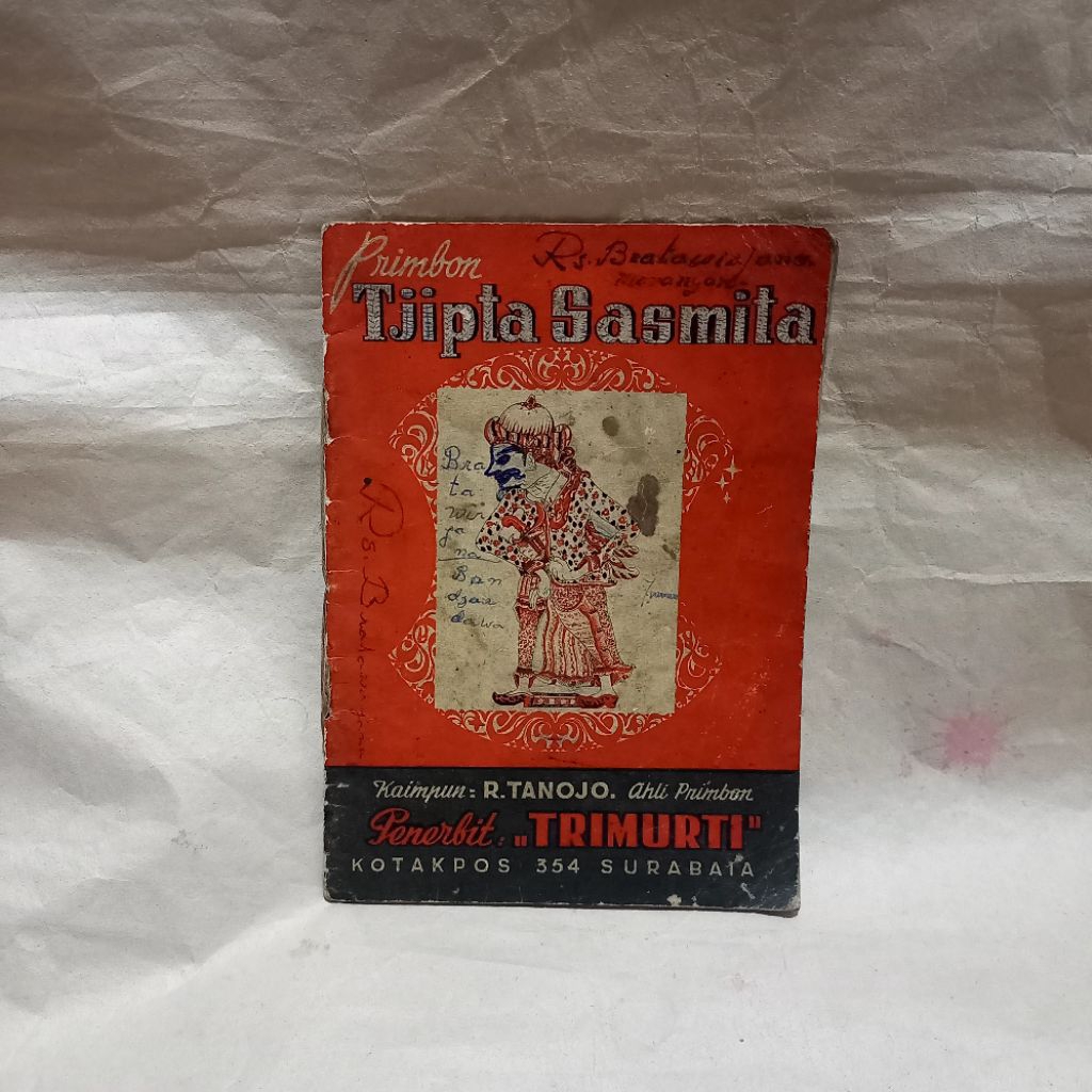 buku langka primbon tjipta sasmita karangan R. tanojo tahun 1954