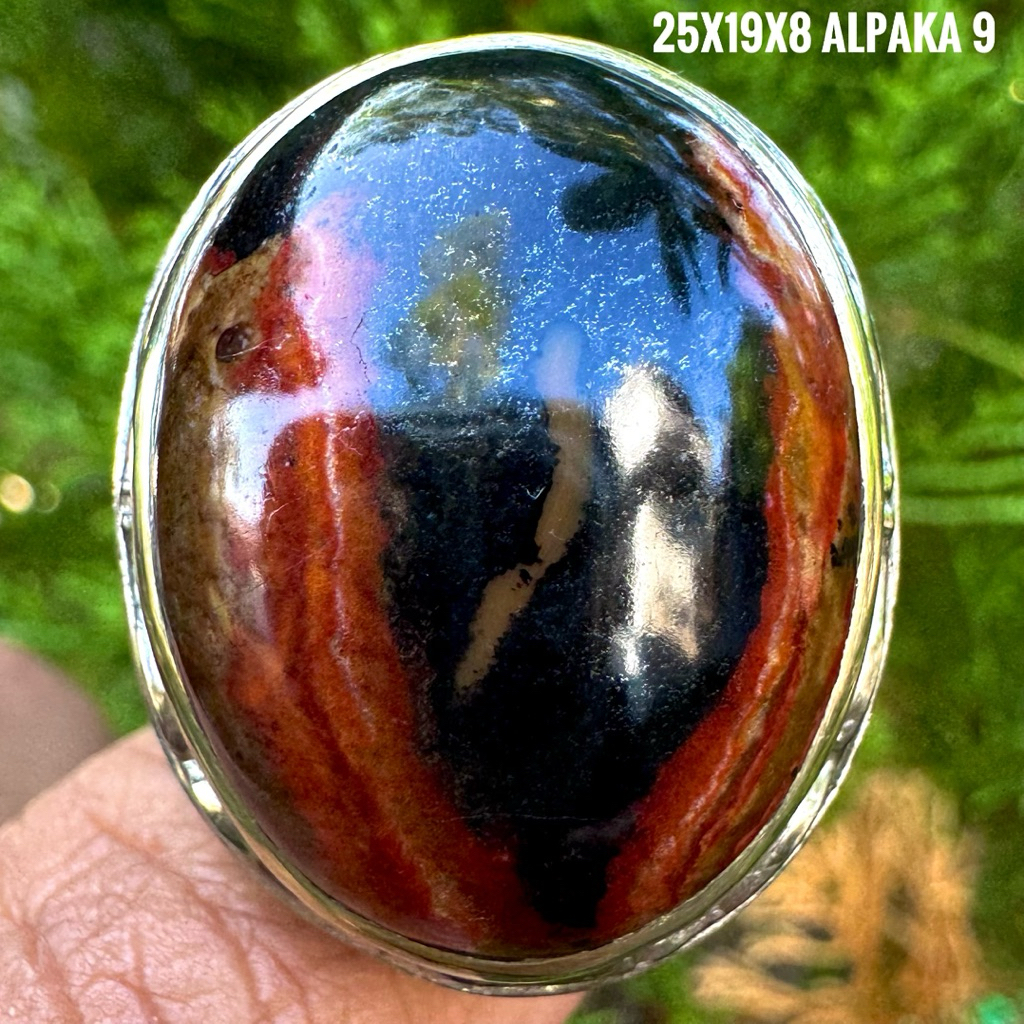 Cincin Batu Akik Natural Garut Merah