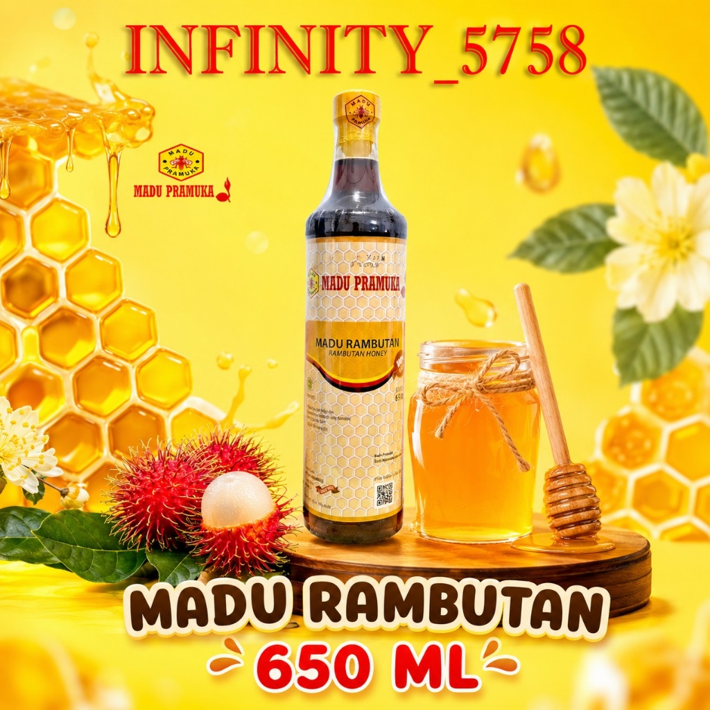 MADU PRAMUKA MADU RAMBUTAN 650 ML (MADU ASLI)