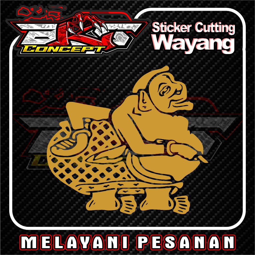 STIKER WAYANG SEMAR SKOTLET SEMAR STIKER CUTTING SEMAR 30X27 CM