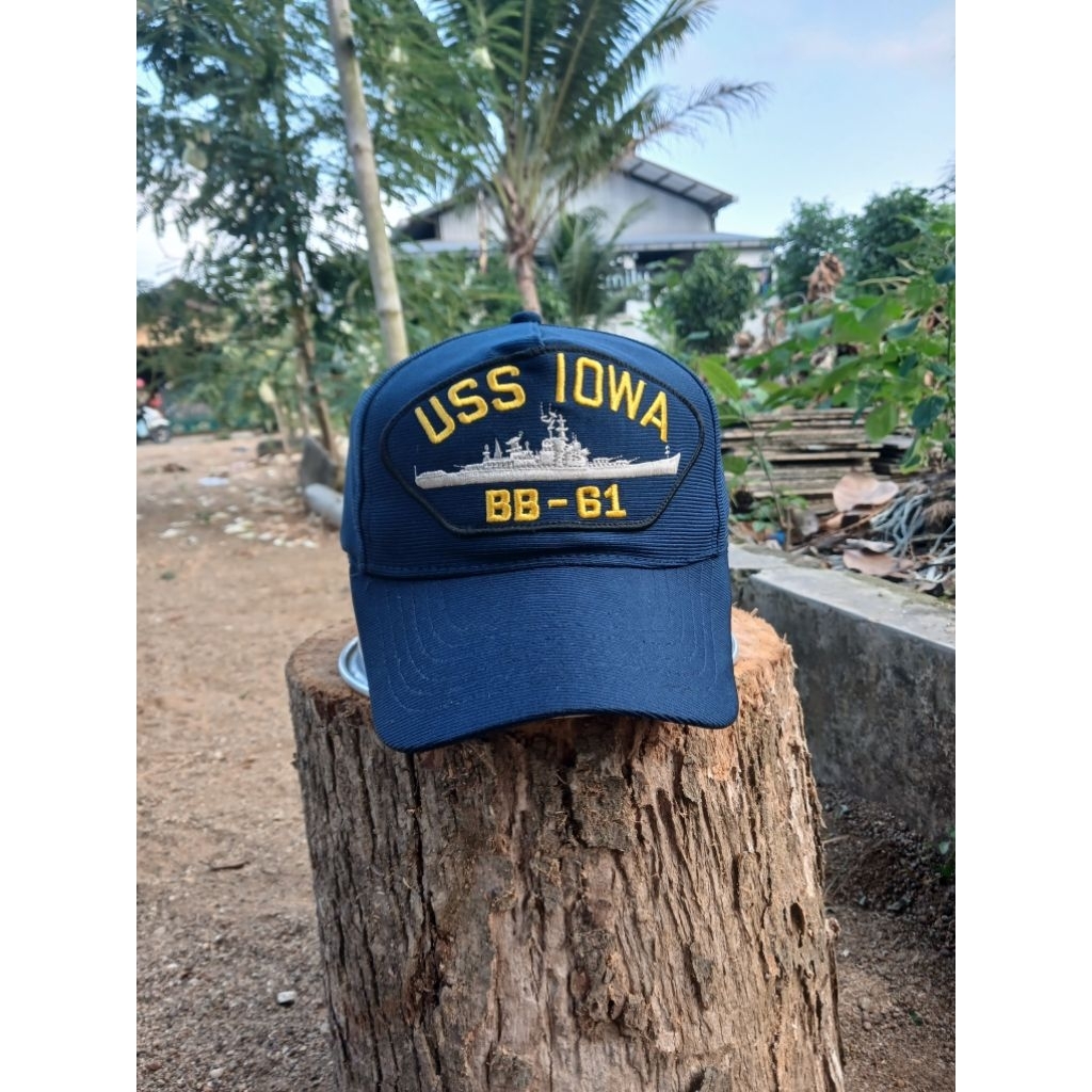USS Iowa Vintage Snapback Hat