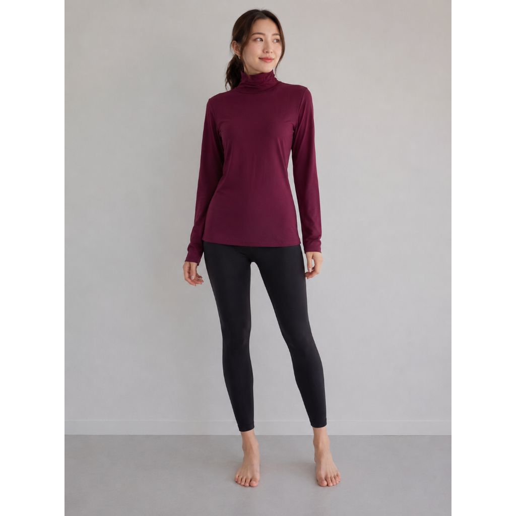 UNIQLO HEATTECH LONG SLEEVE EXTRA WARM TURTLENECK T SHIRT MAROON L