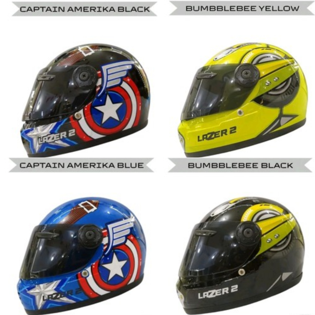 HELM FULL FACE ANAK USIA 3 - 8 TAHUN KARAKTER LUCU SNI