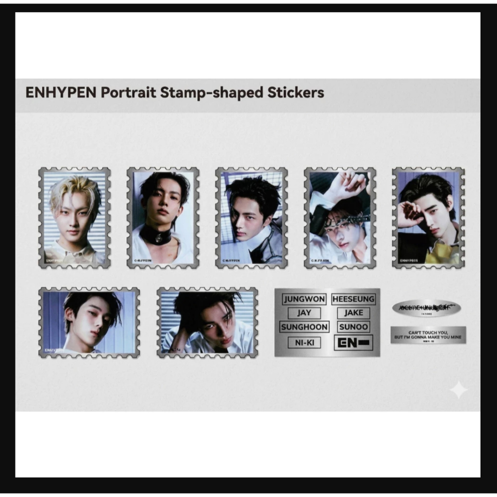 ENHYPEN x MINISO Official Merchandise - ENHYPEN Portrait Stamp-Shaped Stickers