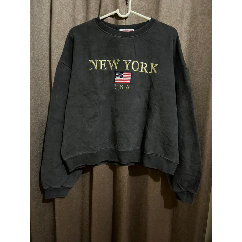 (MOCOSTREET) crewneck carcoal wash