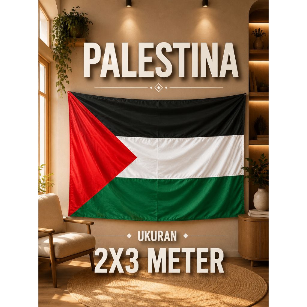 Bendera Palestina ukuran jumbo 2x3 meter