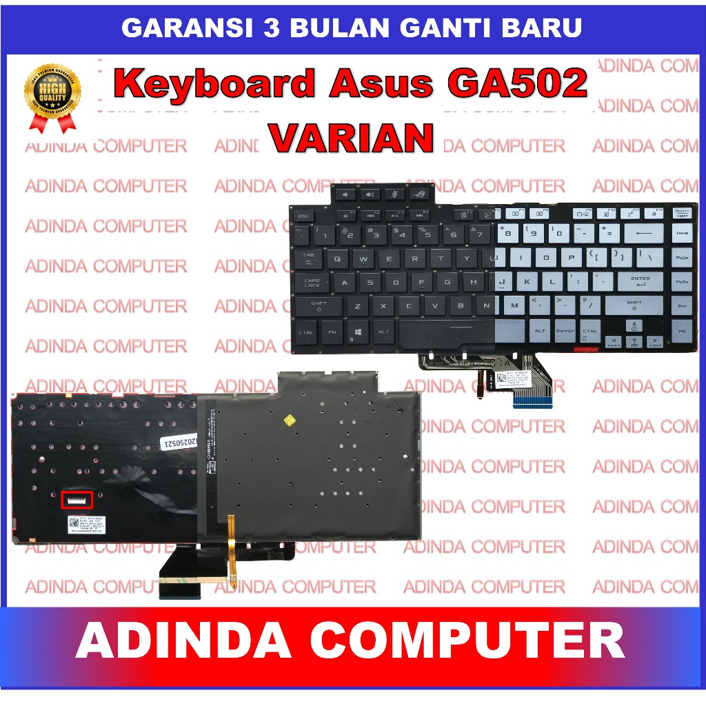 Keyboard Asus ROG Zephyrus GA502 GU502 GU502L GU502LV GX502GV GX502GW RGB Backlight Backlite
