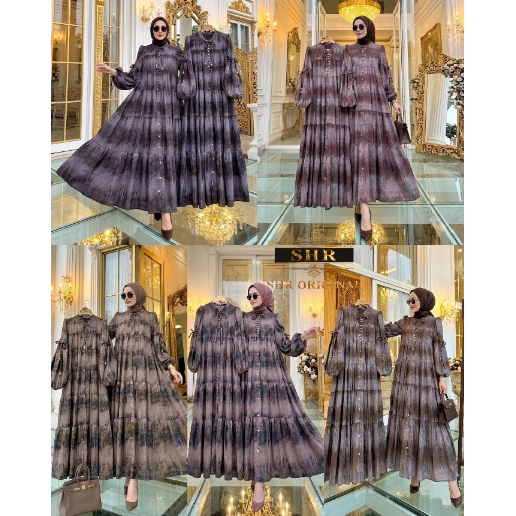SHR MIDI DRESS GRADASI SHR TERBARU VIRAL