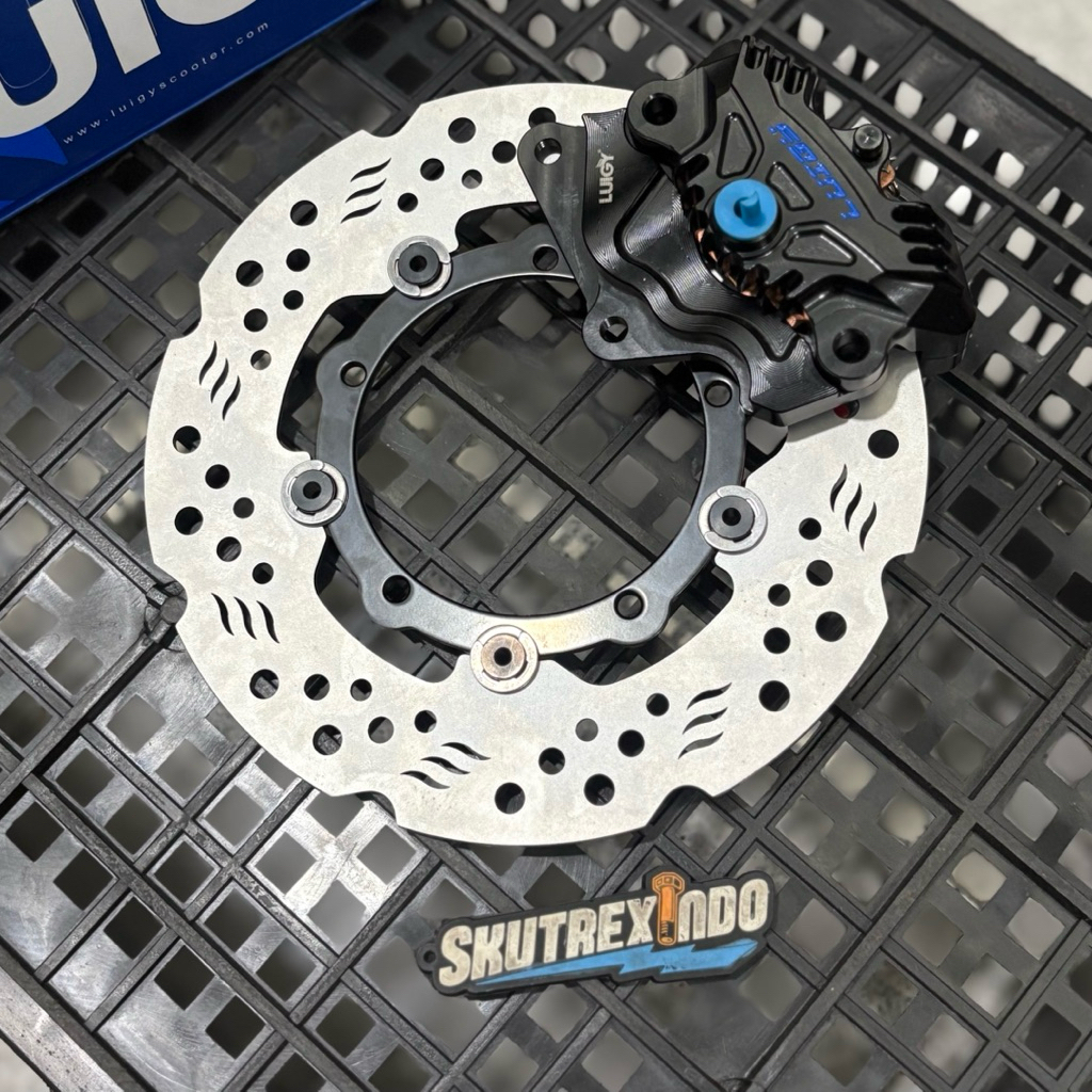 Paket Caliper Luigy XR-08 Black + Discbrake Luigy FR-05 215mm Vespa Sprint Primavera