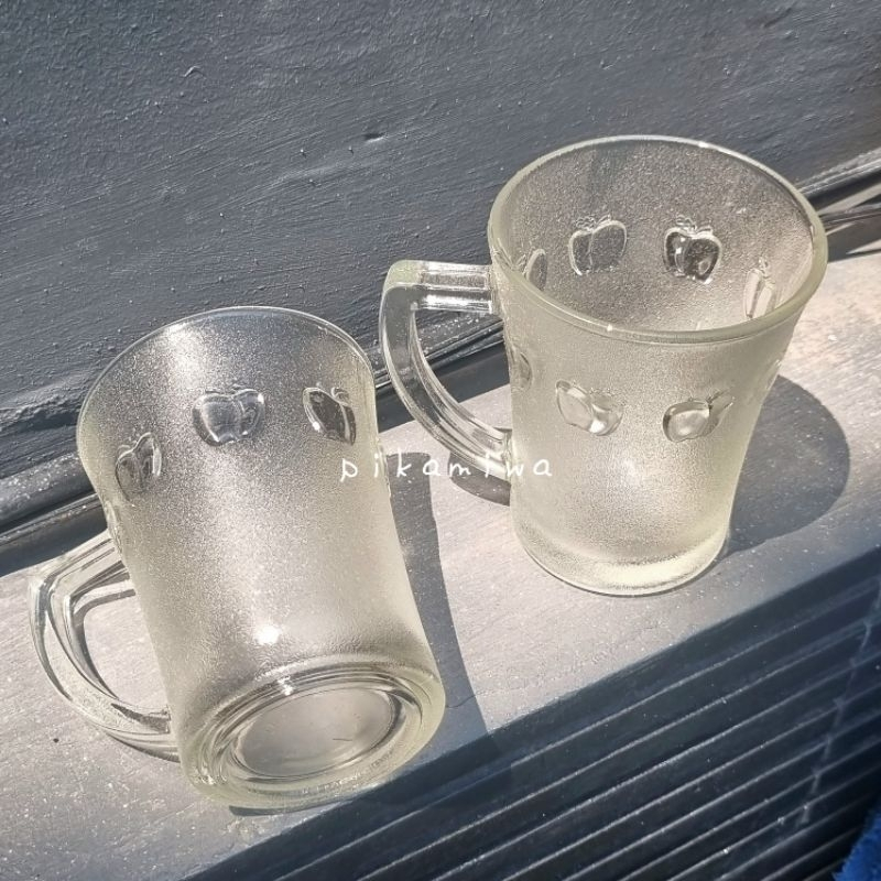6 Pcs Gelas Kaca Gelas Kaca Lusinan Gelas Kopi Easthetic Gelas Kopi Kaca