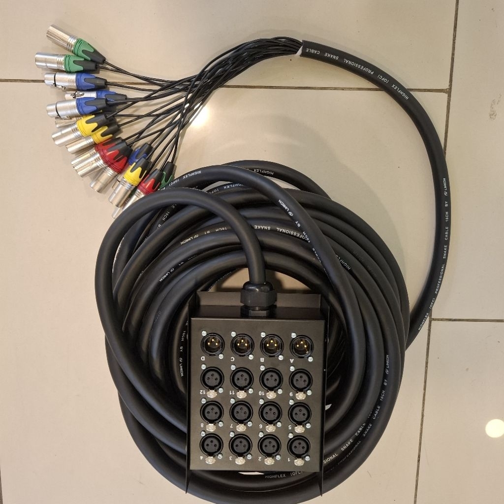 Snake Kabel 16ch 8in 4combo 4out Box STX lengkap Panjang 15Meter