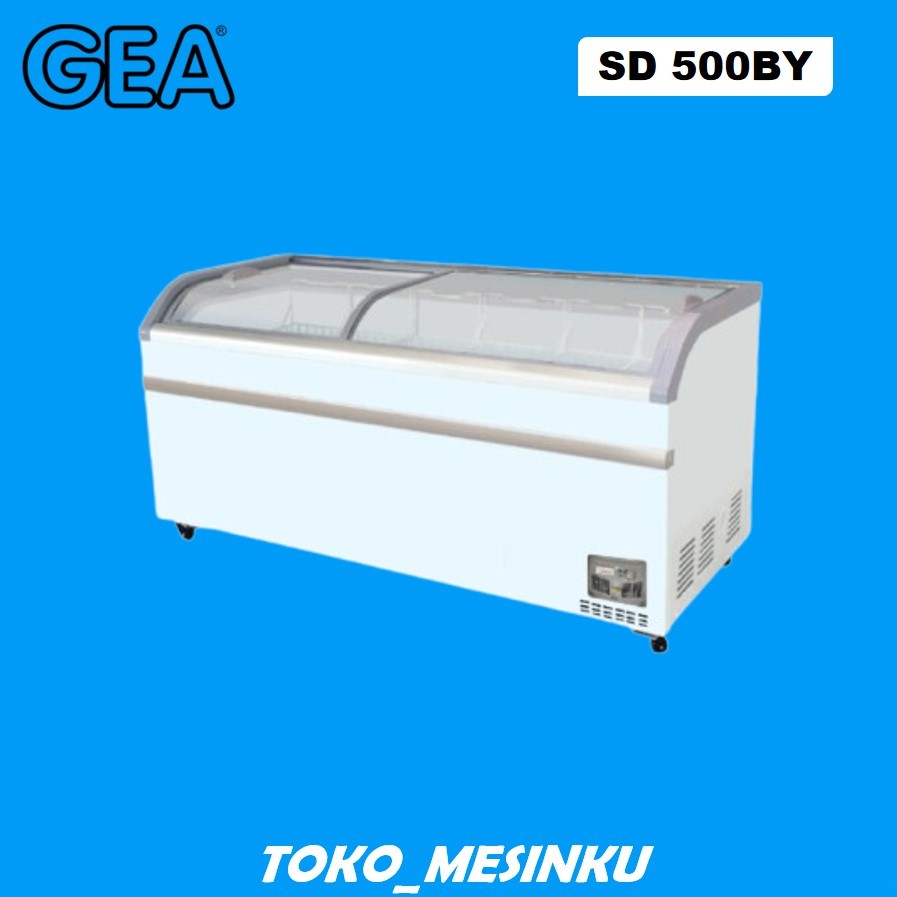 GEA SD-500BY FREEZER SLIDING CURVE GLASS FREEZER ES CREAM KACA SLIDING
