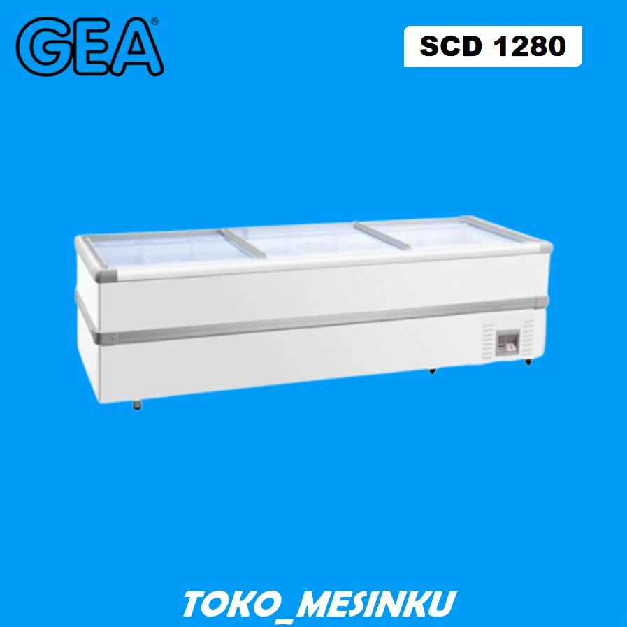GEA SCD 1280 ISLAND FREEZER SLIDING GLASS FLAT 2 KOMPRESOR