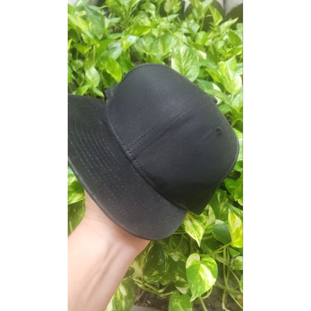 Topi Blank Cap - New Era ( hitam ) Snapback ORIGINAL