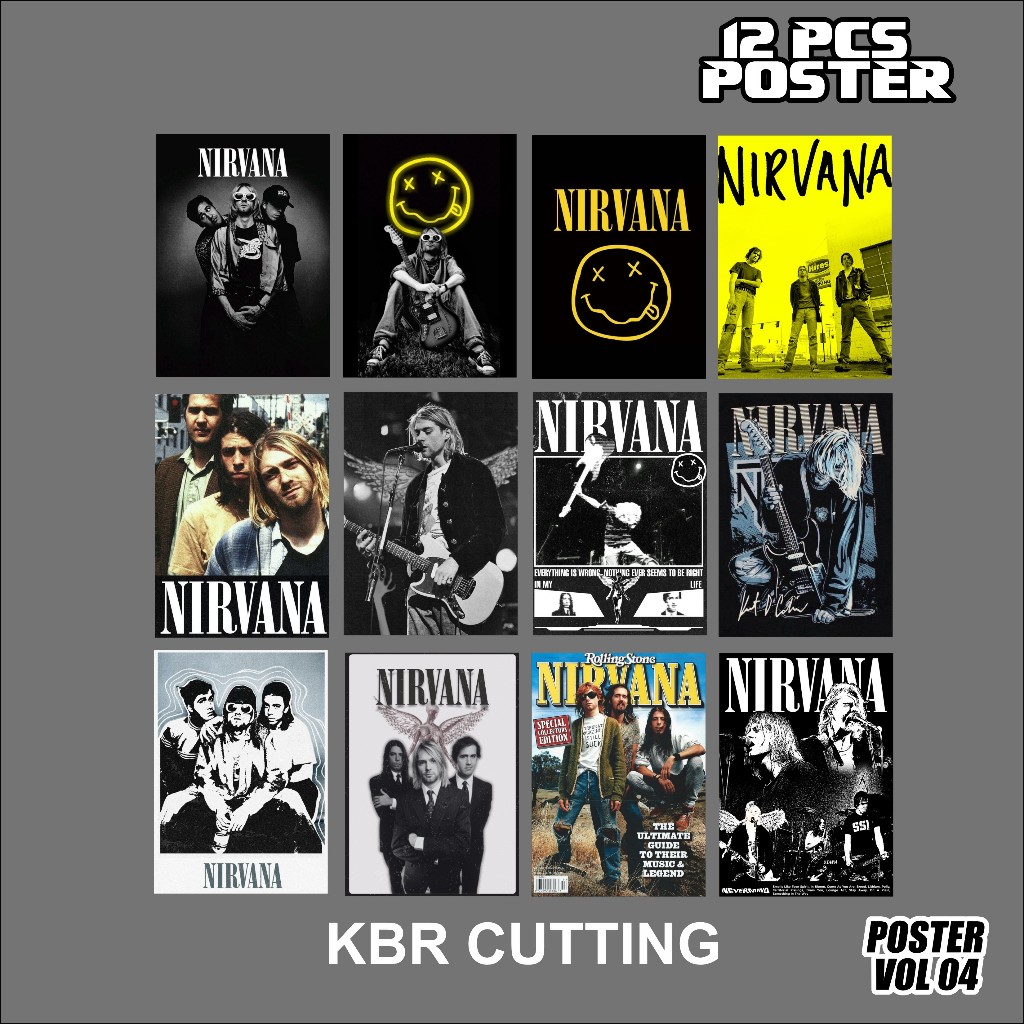 POSTER DINDING ANAK BAND 24 PCS  21x15cm VINTAGE BAND OASIS THE BITLES NIRWANA. AESTHETIC VOL 1