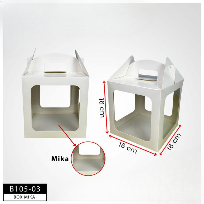 Dus Jinjing Putih Polos 16x16x16Cm Kotak Serbaguna Gable Box  Mika Polos