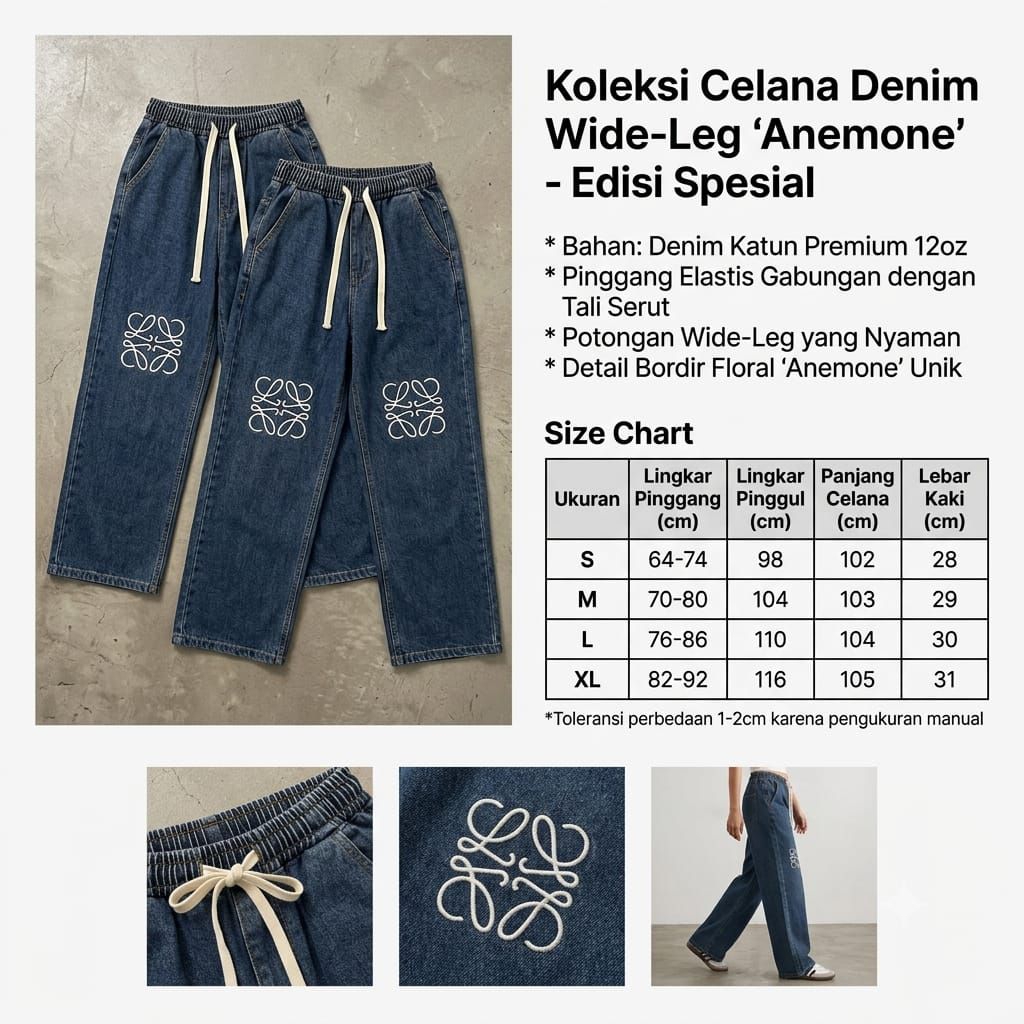 JEANS KULOT LOEWE NAVY