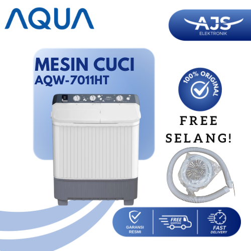 AQUA Mesin Cuci 2 Tabung 7KG QW-751XT / QW 751 XT / QW751XT / 7011 HT