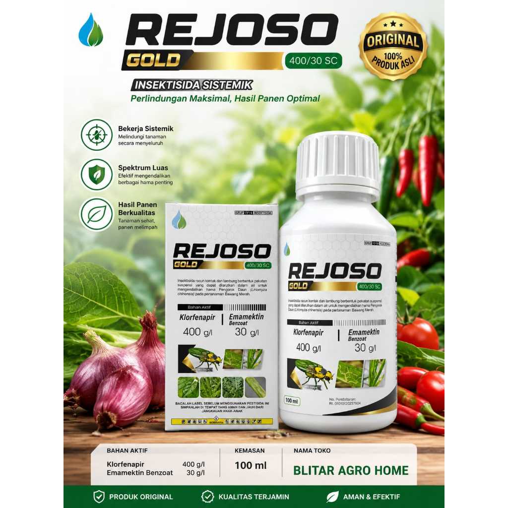 Insektisida REJOSO Gold 400/30SC 100 ml Untuk Hama Tanaman  Original