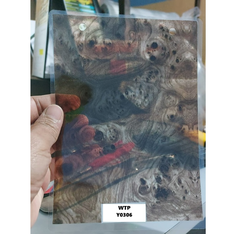 Film WTP Kayu Hitam Transparan Y0306 ukuran 50x200 cm Water Transfer Printing Wood