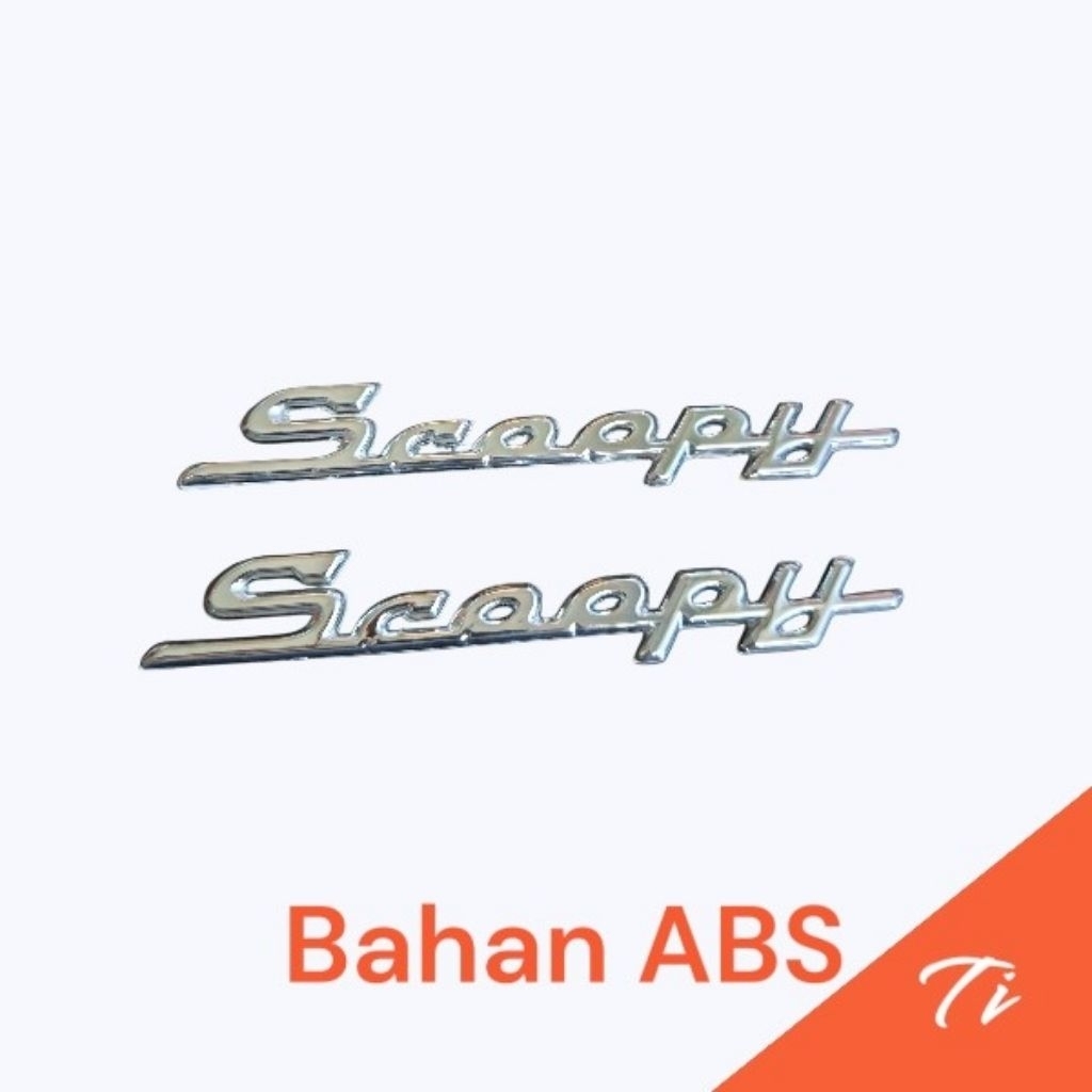 Emblem scoopy fi lama / Emblem scoopy timbul chrome / Emblem honda scoopy / Honda scoopy