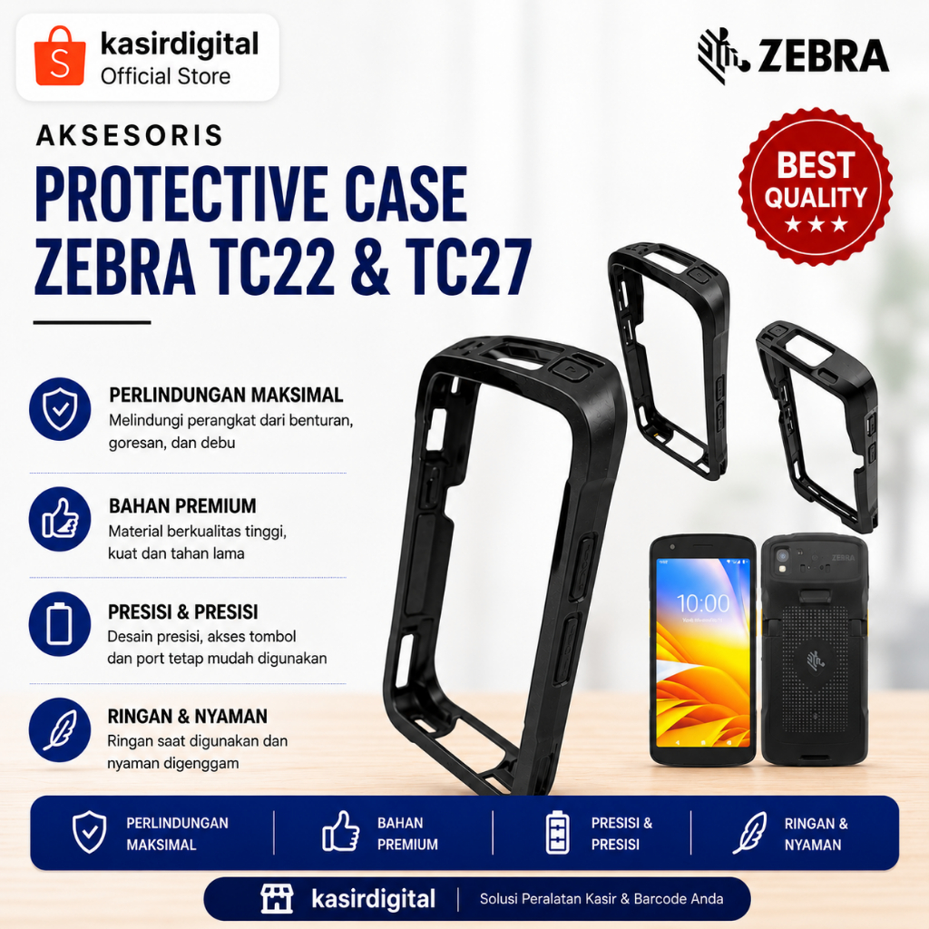 Zebra Protective Case Rugged Boot untuk Zebra TC22 & TC27 Android Scanners Kompatibel dengan Zebra T