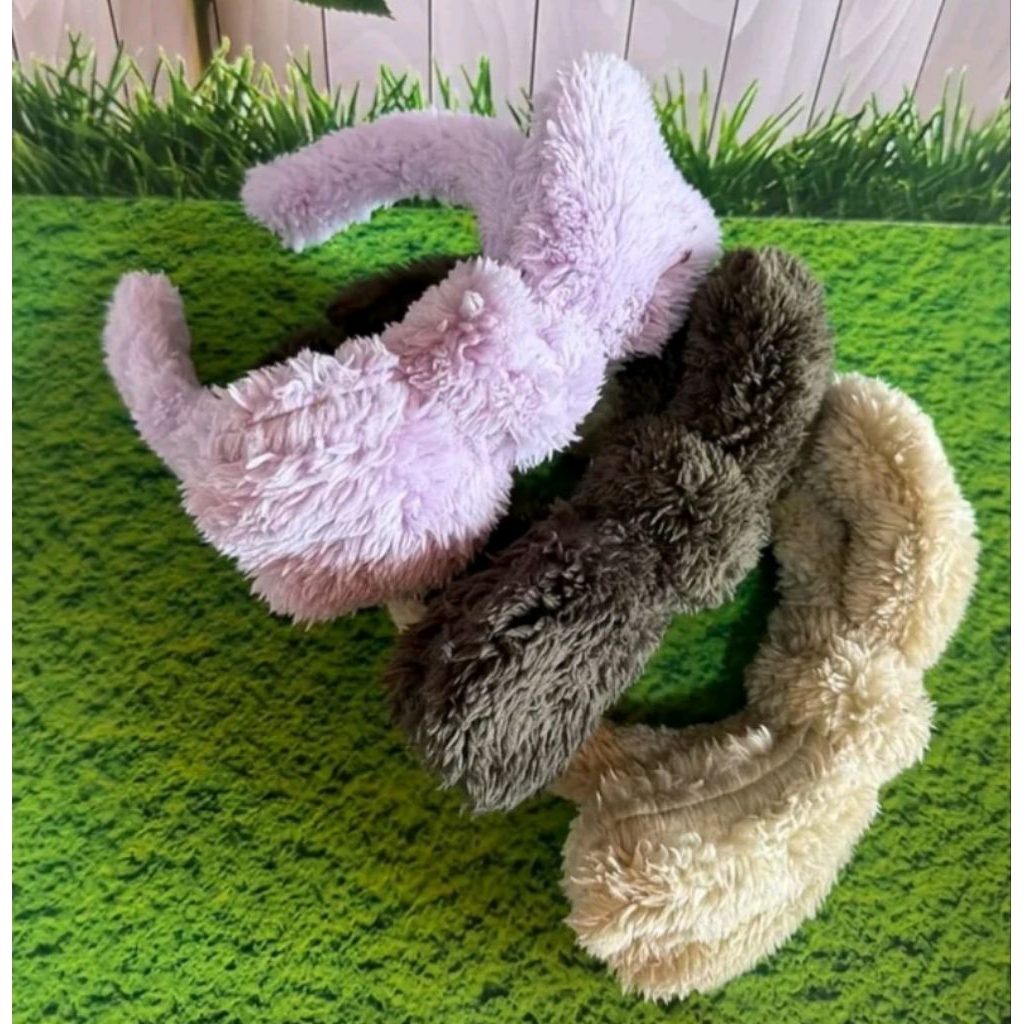 Bando Bulu Pita Besar Gaya Korea |Bando Bulu Halus Pita Besar