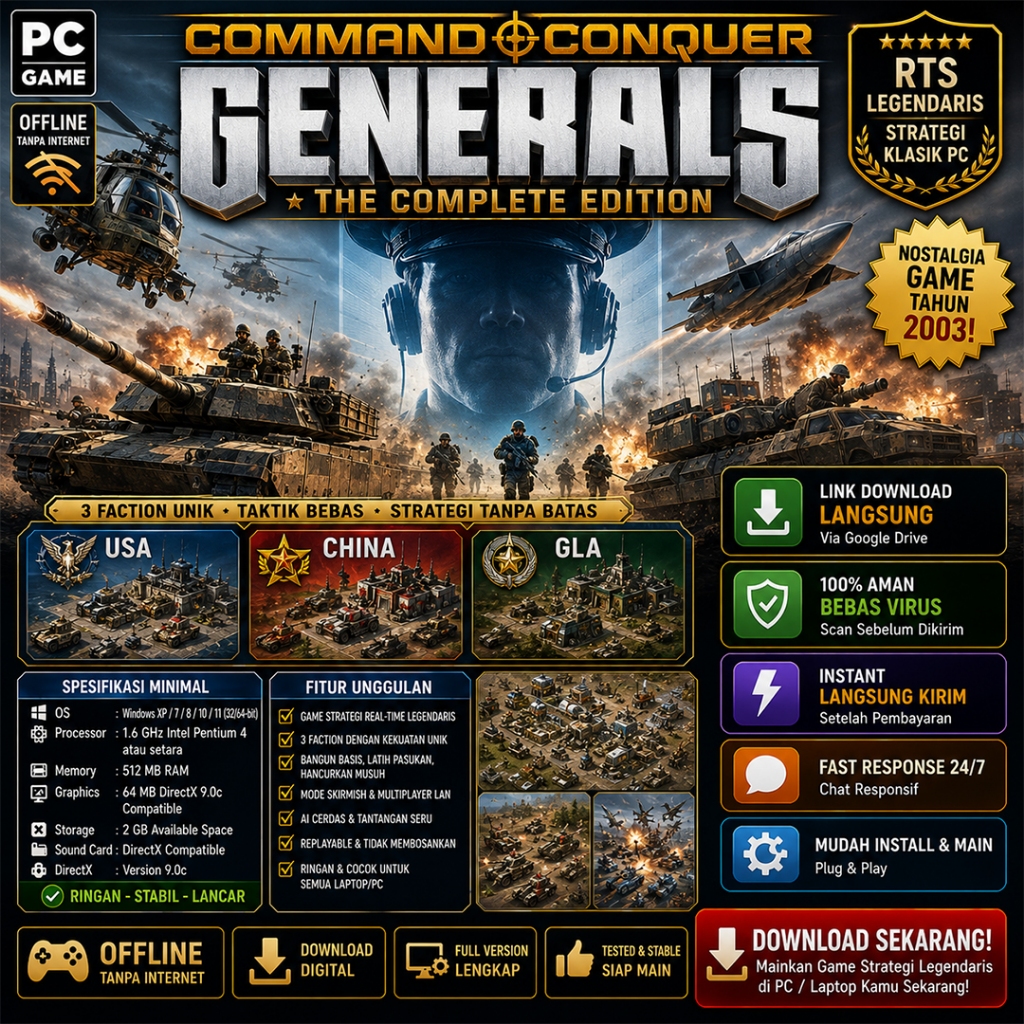 Command And Conquer Generals Game PC Full Version