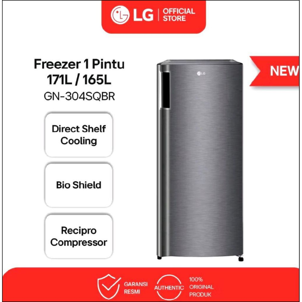 KULKAS FREEZER LG 304 SQBR FREEZER 171 LITER/ PROMO