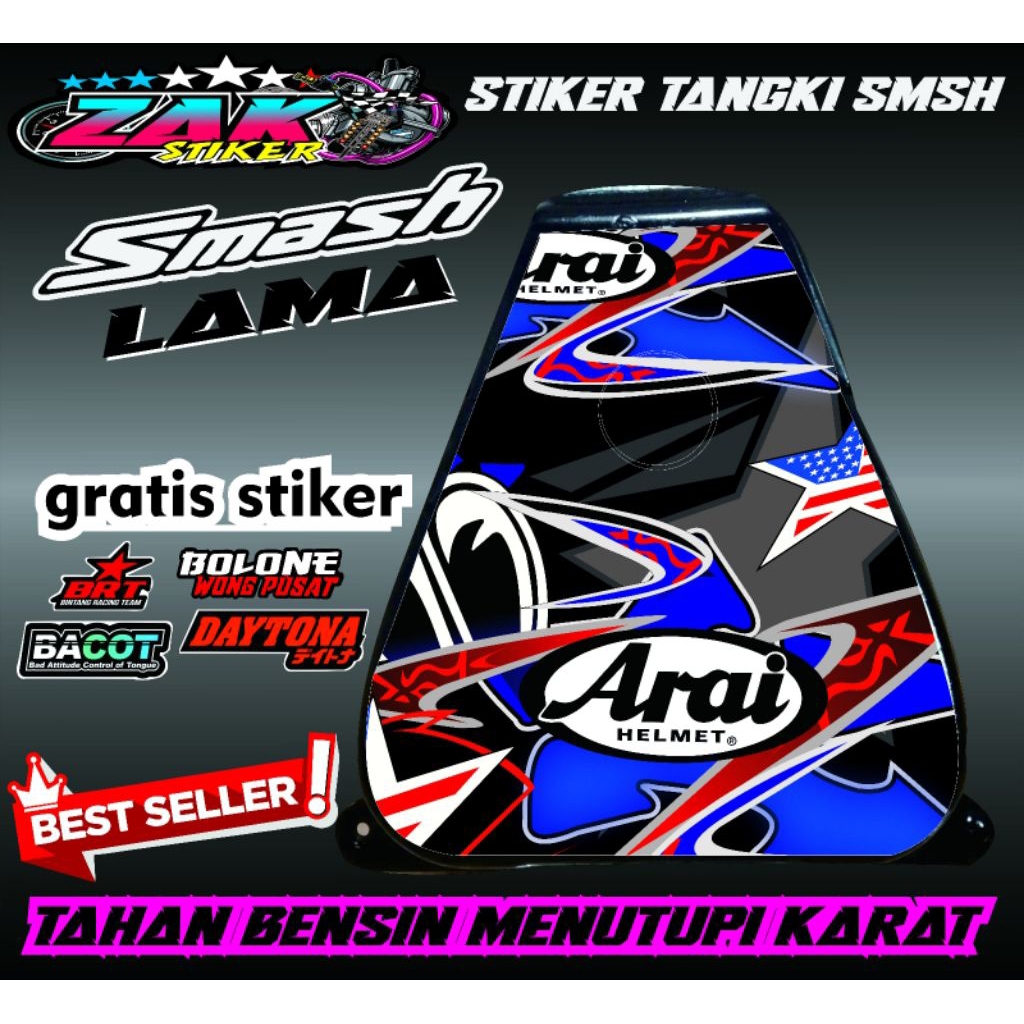 stiker tangki bensin smash lama smash 110 smash 2005