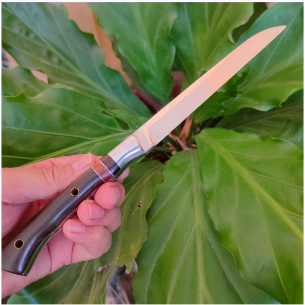 K110 Handmade Slaughter kitchen knife, Pisau dapur & potong daging super tajam dengan Baja Bohler K1