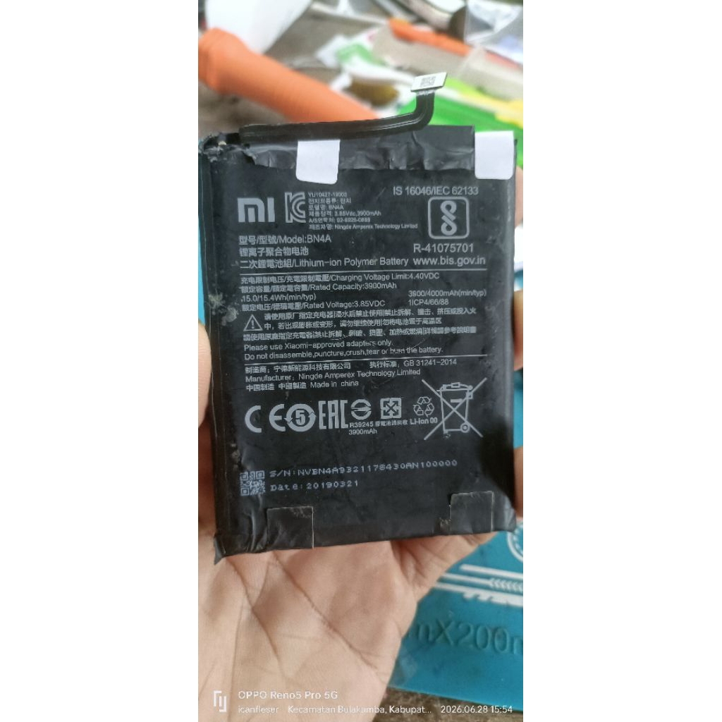 btre redmi BN_4a  redmi note 7 original copotan garansi tes