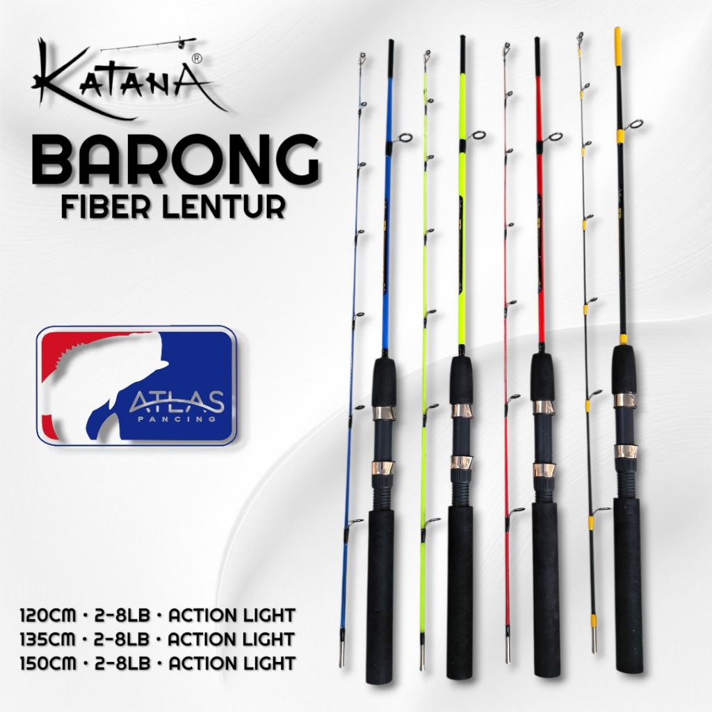 Joran Pancing Fiber Katana Barong Action Lentur 2-8LB