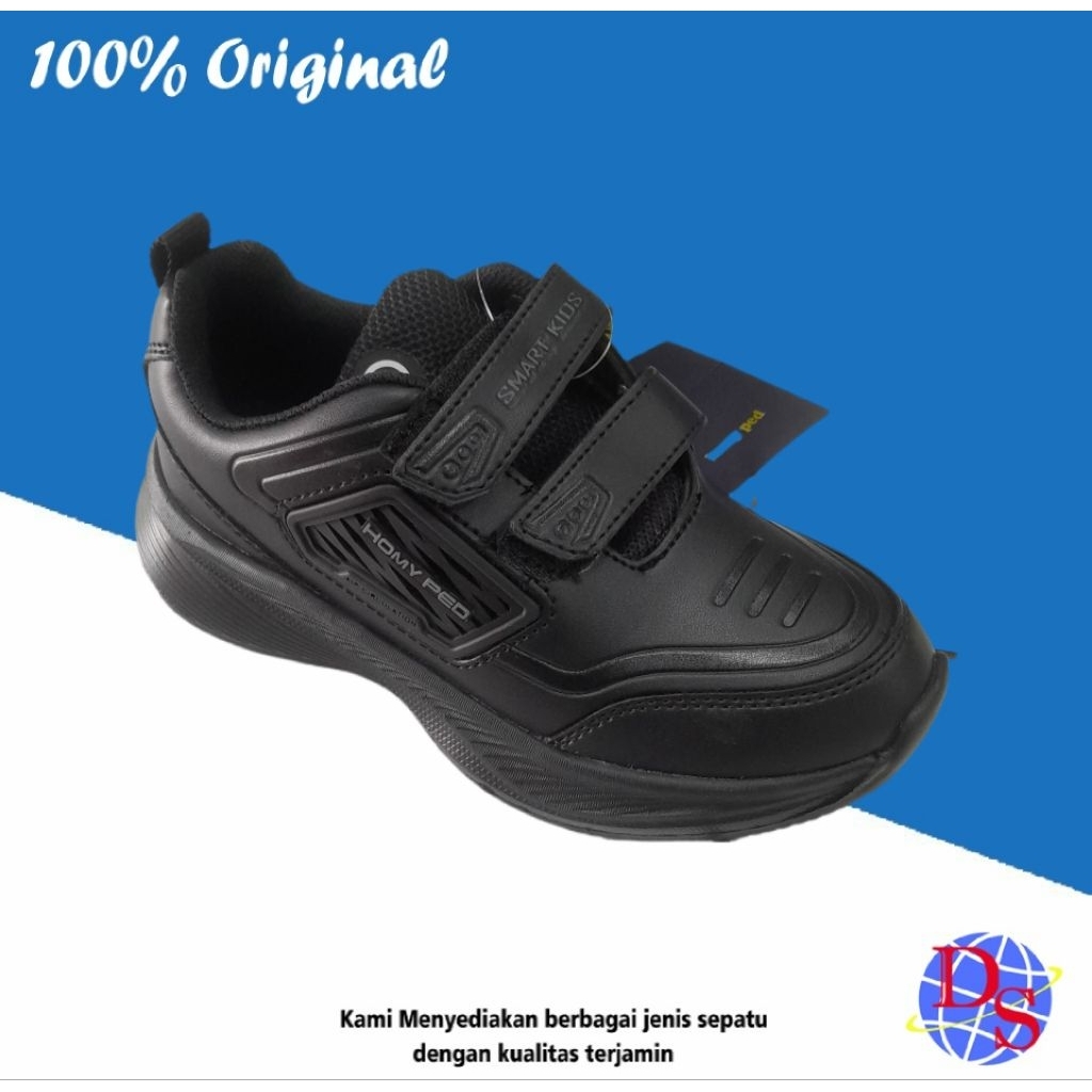 Sepatu Sekolah Anak Homy Ped Nikolas 02 Hitam Hitam Sepatu Homy ped Anak