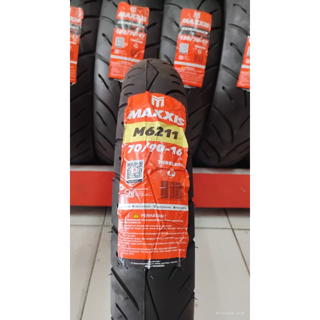 SNI Ban Motor MAXXIS M6211 { 70/90-16 } Ban Motor Dapat Digunakan di motor Matic Dengan Velg Ring 16
