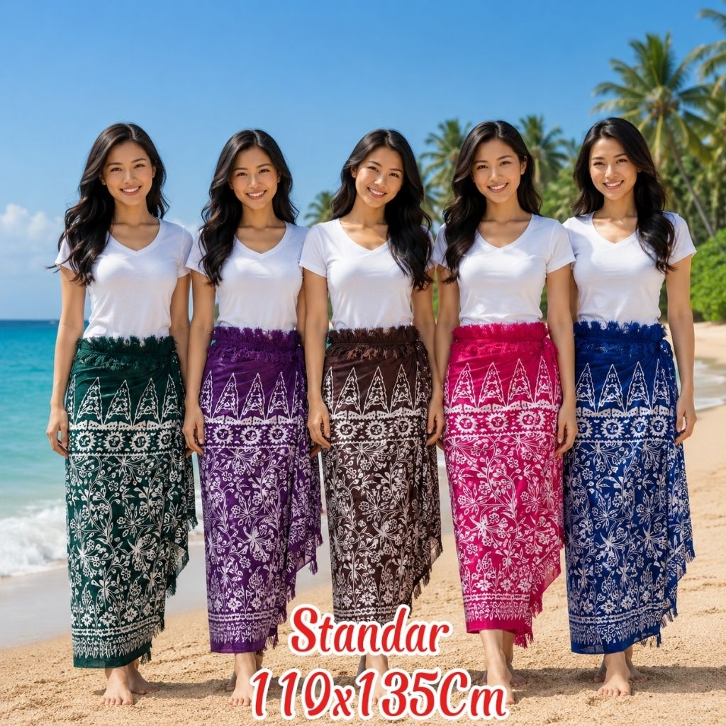 Kain Pantai Standar Motif Bunga // Sarung Bali // Kain Bali