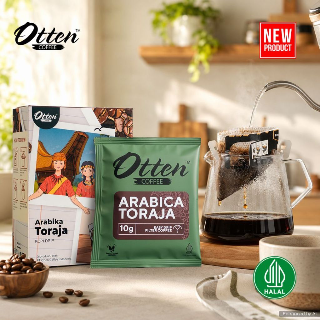 Otten - Drip Coffee Kopi Arabica Toraja Single Origin Isi 5 Sachet