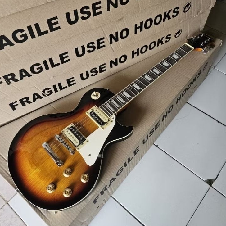 Gitar epiphone les paul sunbrust new Pickup GNB korea mantap