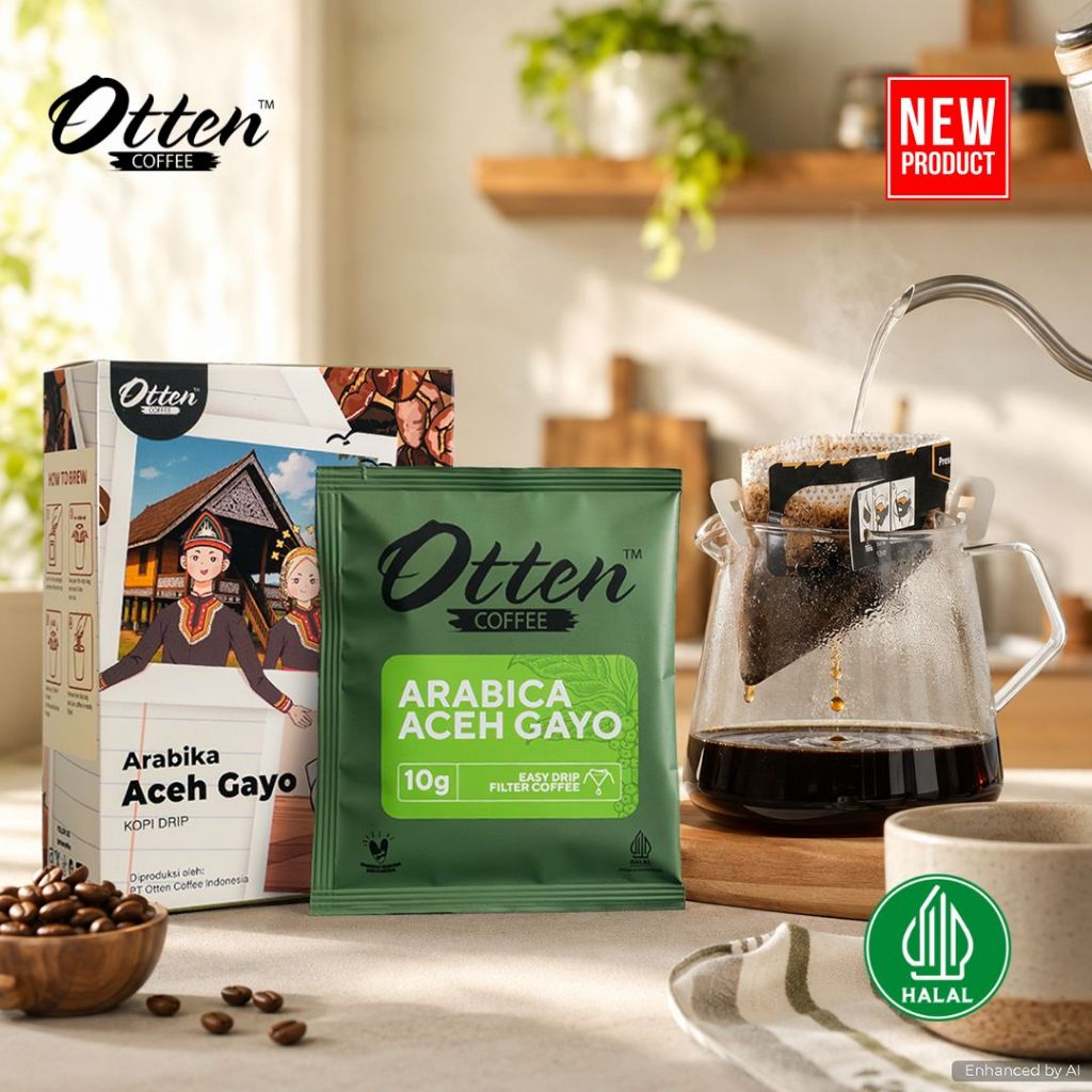 Otten - Drip Coffee Kopi Arabica Aceh Gayo Single Origin Isi 5 Sachet