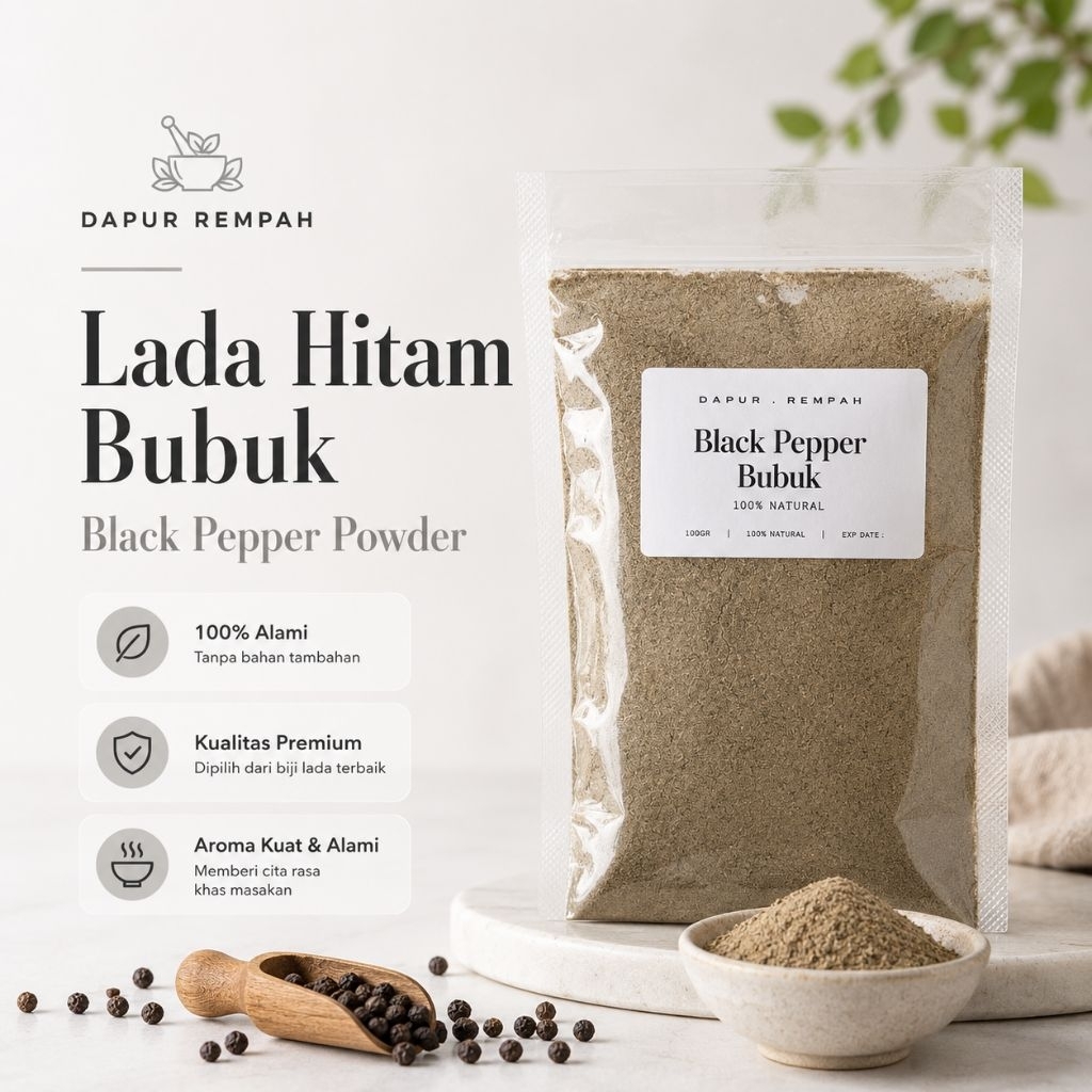 Black pepper Bubuk Merica Hitam Lada Hitam Bubuk