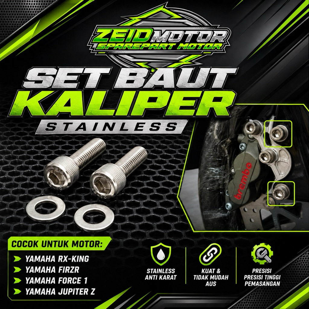 SET BAUD KALIPER YAMAHA RX-KING, BAUT KALIPER JUPITER Z, BAUT KALIPER FIZR