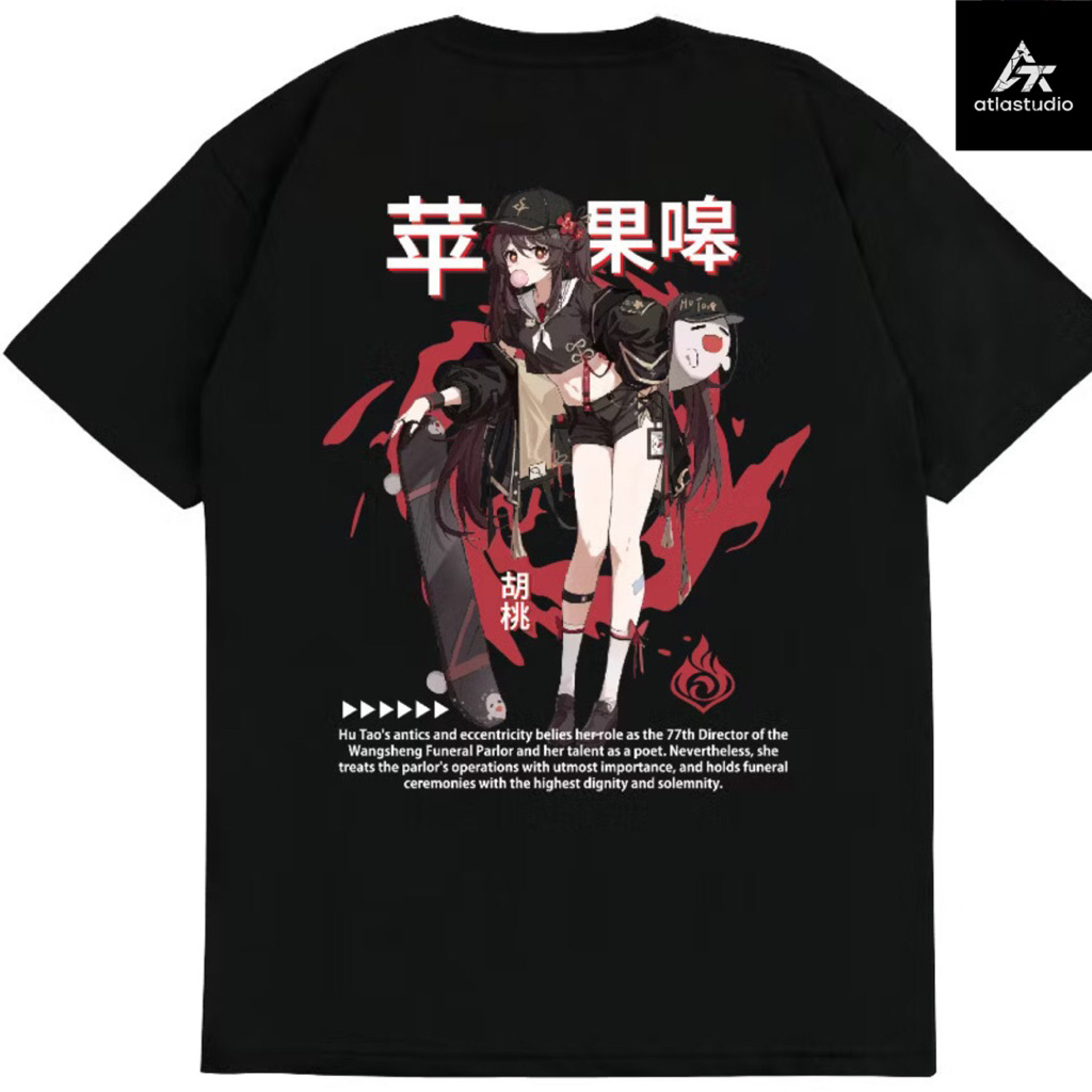 Baju Kaos Hutao Genshin Impact | Baju Kaos HuTao | Kaos Game Kaos Anime TSHIRT PRIA DAN WANITA UNISE