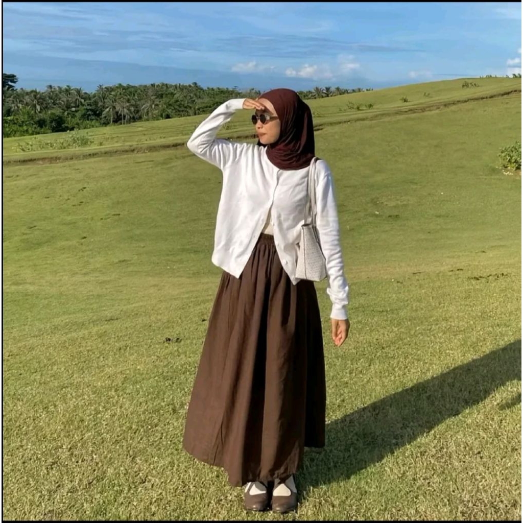 Rok linen cania skirt korean style