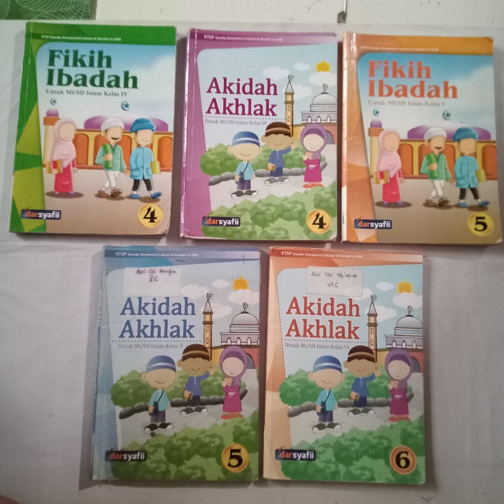 KELAS 4,5,6BUKU FIKIH IBADAH,AKIDAH AKHLAK,SEJARAH KEBUDAYAAN ISLAM,UNTUK KELAS 4,5 ,& 6 KTSP